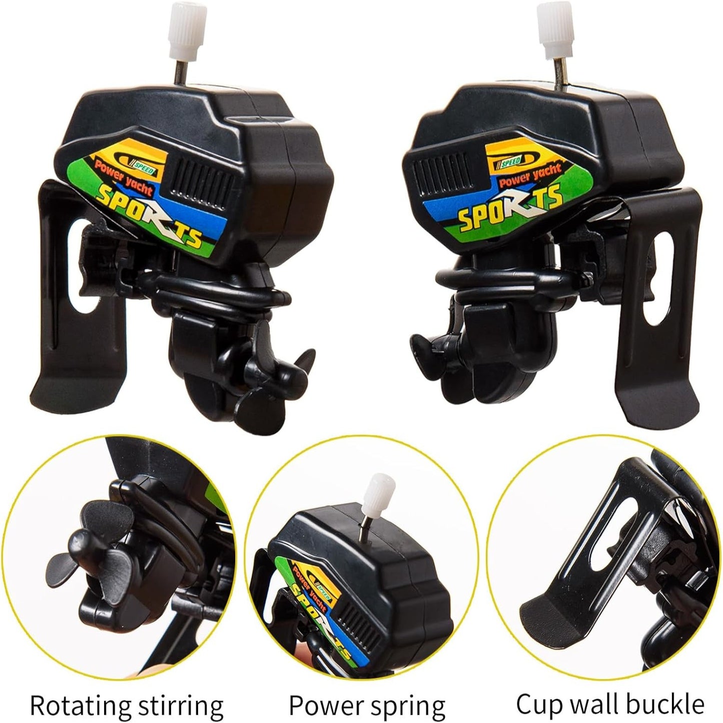 Cup Motor™ Outboard — Mini Motorboat Coffee Mixer