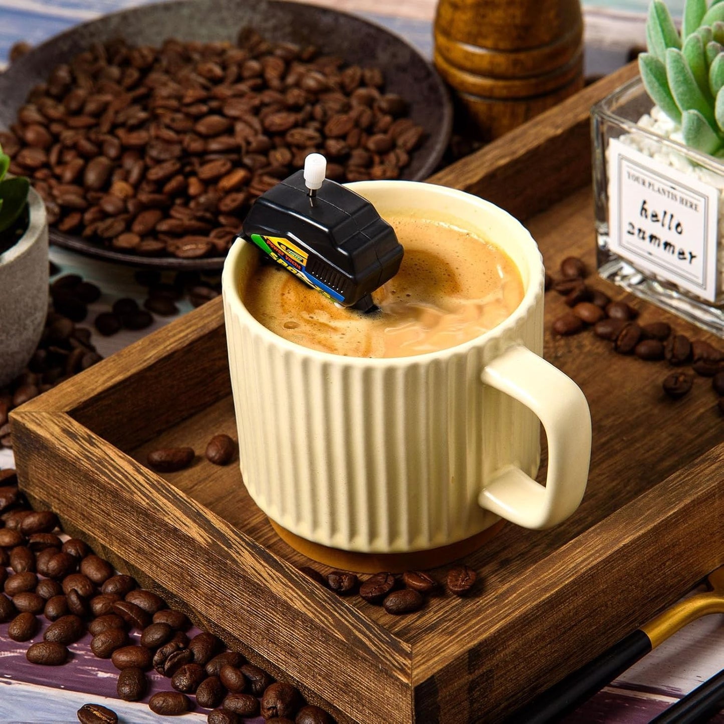 Cup Motor™ Outboard — Mini Motorboat Coffee Mixer