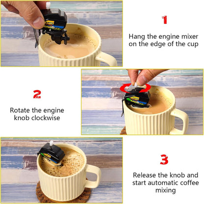 Cup Motor™ Outboard — Mini Motorboat Coffee Mixer